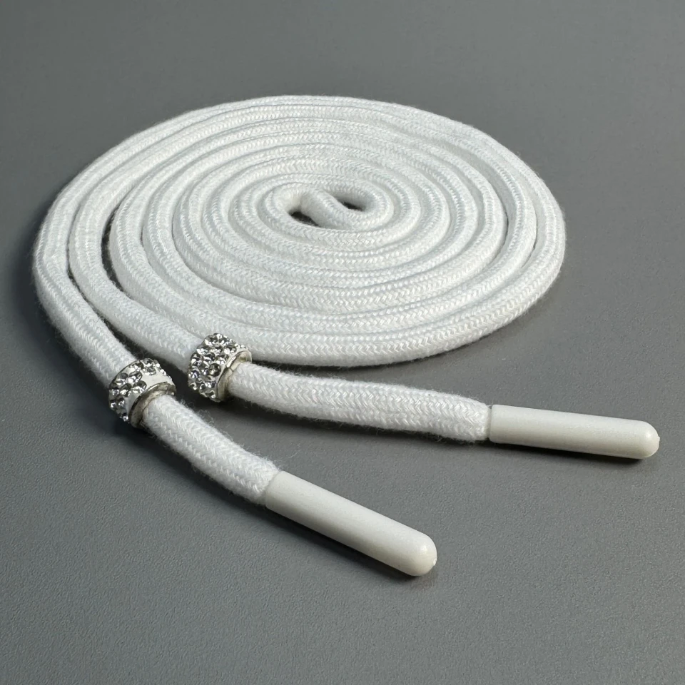 Шнурок в штани 2 бусіни (150 см), білий