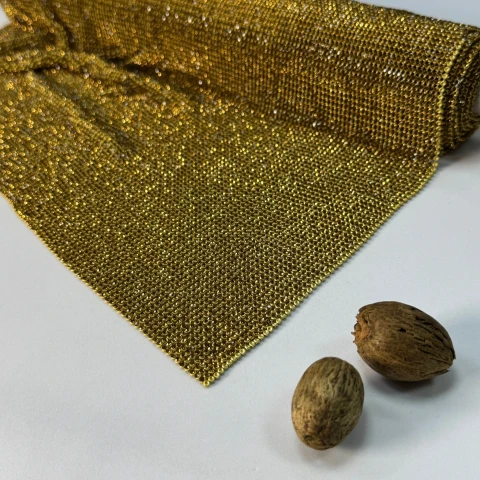 Стрази полотно пришив (36*120 см), золото+світле золото GOLD+LIGHT YELLOW