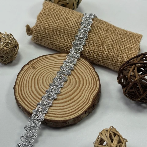 Тасьма люрекс 13-7103 (20 ярдів/18,28 м.), срібло