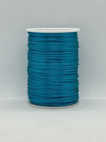 Атласная корсетная тесьма 2.3 мм (100 ярдов/91,44 м.), 46 бирюза