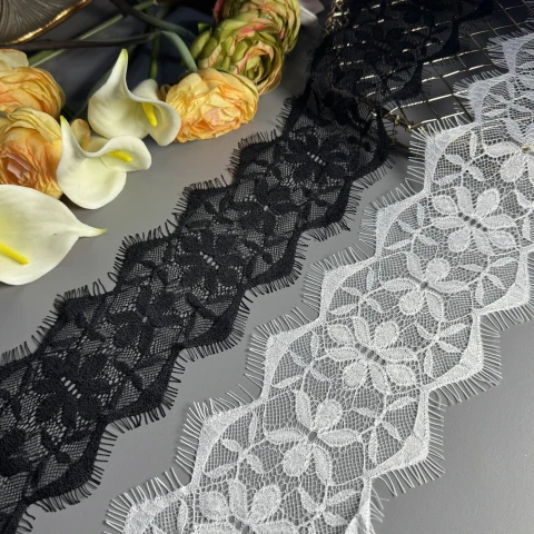 Мереживо французьке J73086 11 см (10*3 м.), чорний