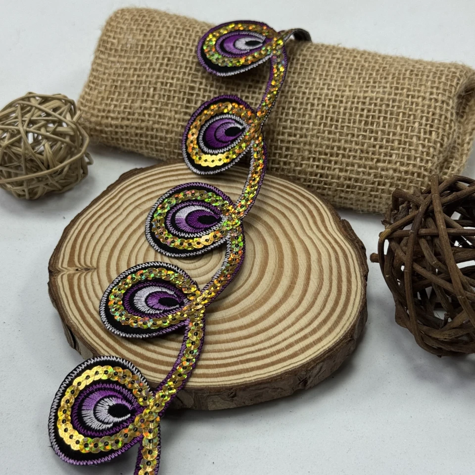 Тасьма клейова люрекс 8192 (4.8 м), 5 фіолетовий