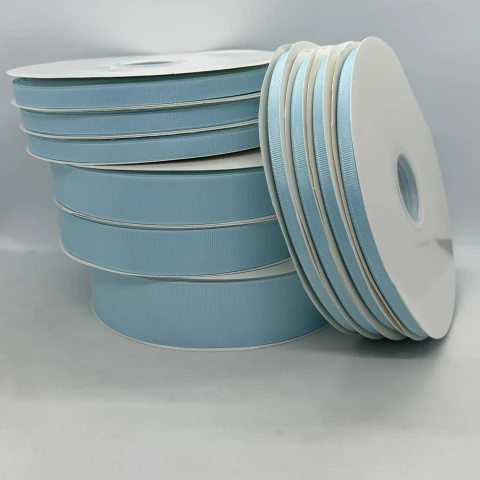 Стрічка репс 1 см (25*100 ярд/ 91 м.), 1303 блакитний (Морозне небо)