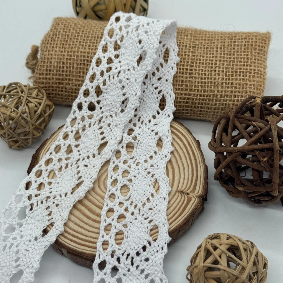 Мереживо макраме 6001 4,5 см (110 ярдів/100,5 м.), білий