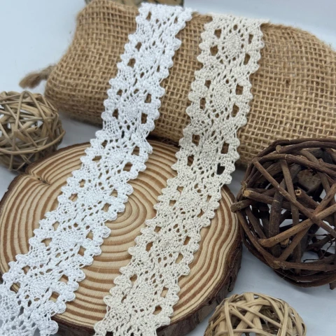 Мереживо макраме 5141 3 см.(200 ярдів/182,8 м.), білий