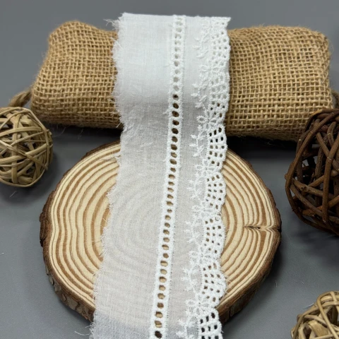 Мереживо прошва 8090 5,5 см.(32 ярдів/29,2 м.), білий