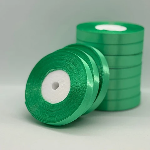 Стрічка атласна 1.2 см (10*36 ярдів), 116 пастельно-зелений