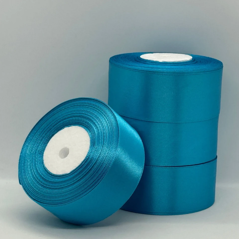Стрічка атласна 4 см (5*36 ярдів) , 20 синій бірюза