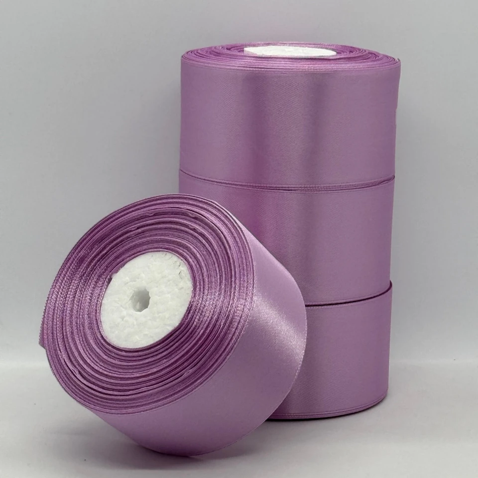 Стрічка атласна 5 см (4*36 ярдів), 69 бузково - рожевий