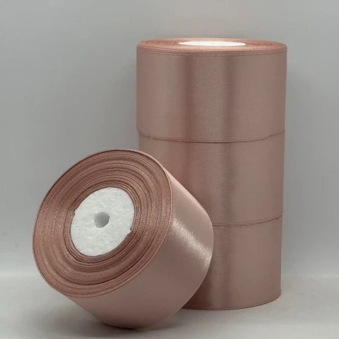 Стрічка атласна 5 см (4*36 ярдів), 107 світлий пудровий