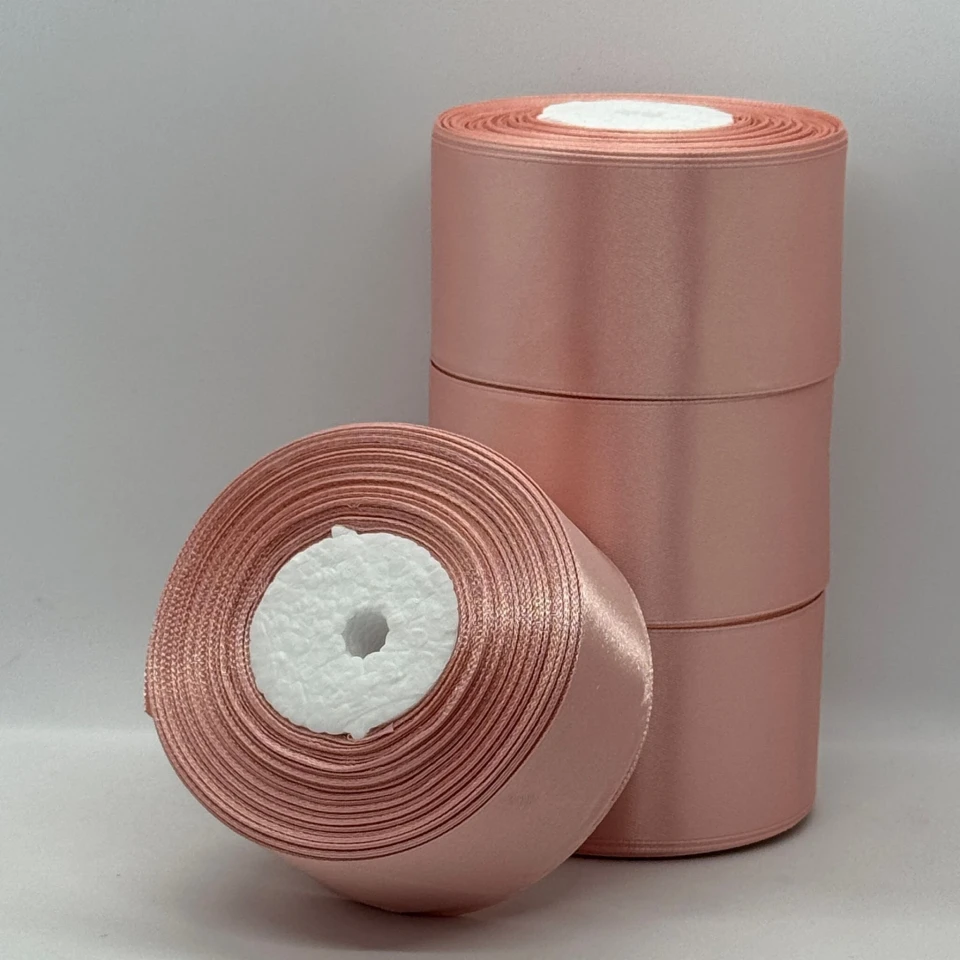 Стрічка атласна 5 см (4*36 ярдів), 146 темний пудровий