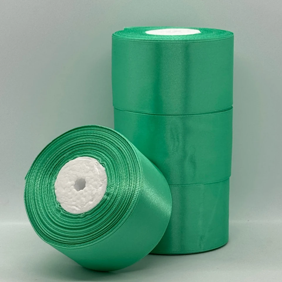 Стрічка атласна 5 см (4*36 ярдів), 54 лайм