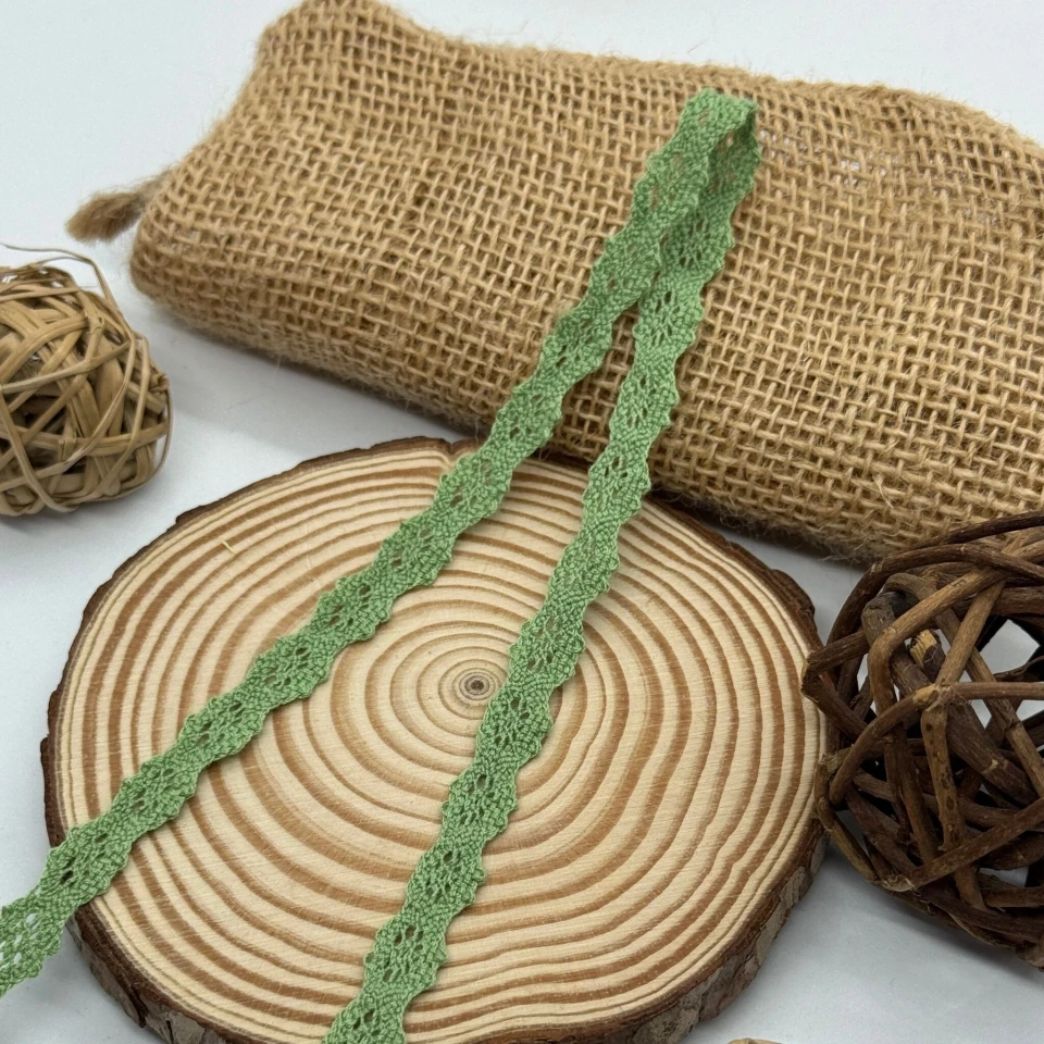 Мереживо макраме А6067 1 см.(300 ярдів/274,3 м), зелений