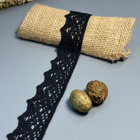 Мереживо макраме 7920 4 см.(100 ярдів/91,4 м.), чорний