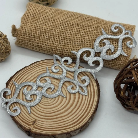 Аплікація клейова люрекс 2651 (20 шт.), срібло