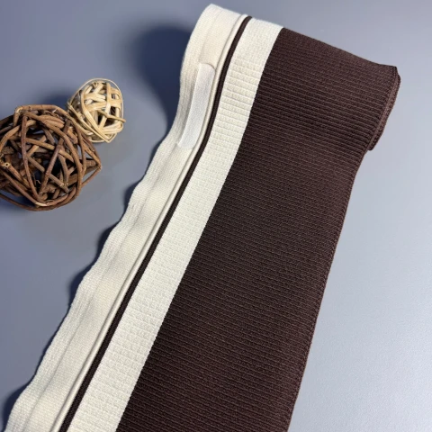 Пояс трикотажний довяз D#5 (13 см*90 см) , темно коричневий