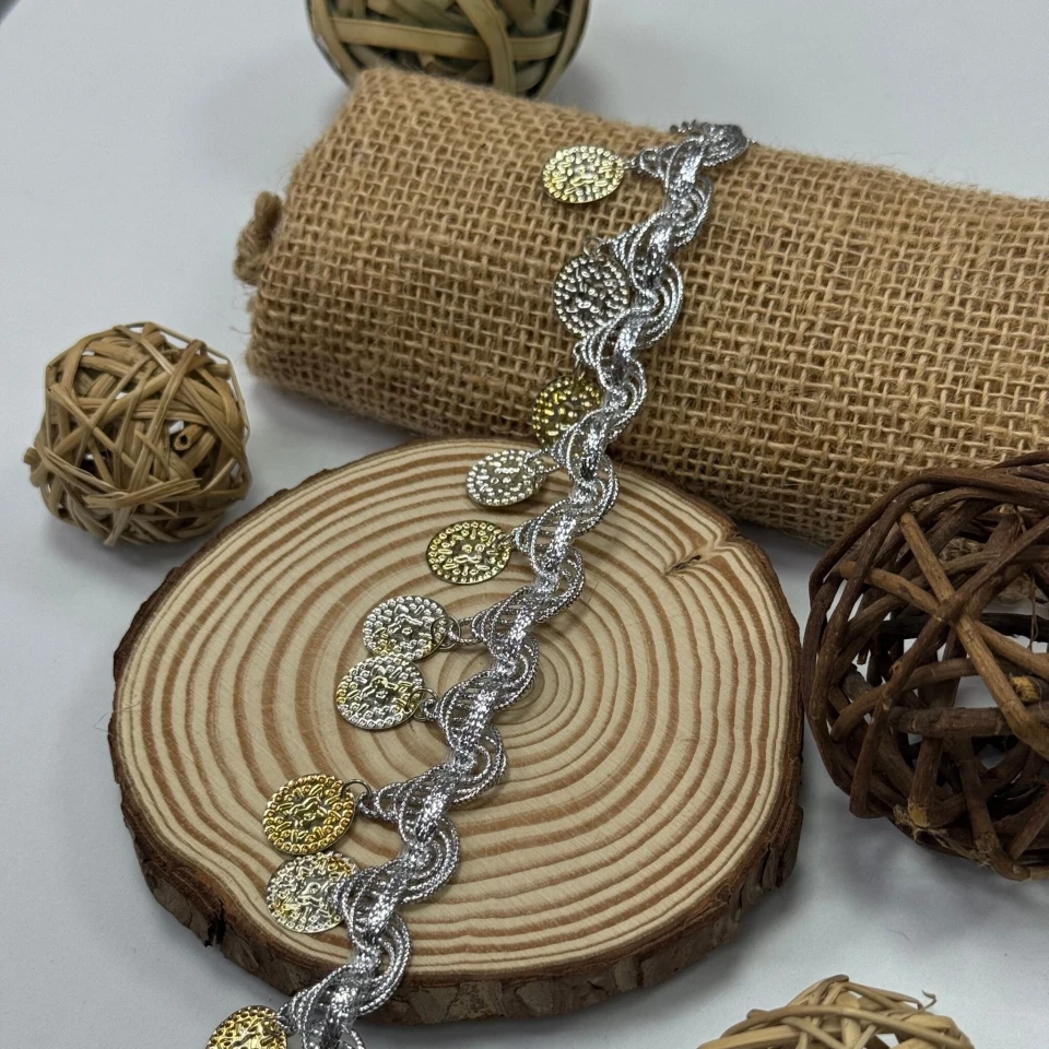 Тасьма люрекс 13-6511 (20 ярдів/18,28 м), срібло