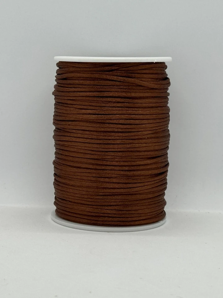 Шнур атласний корсетний 2.3 мм (100 ярдів/91,44 м.), 6 коричневий