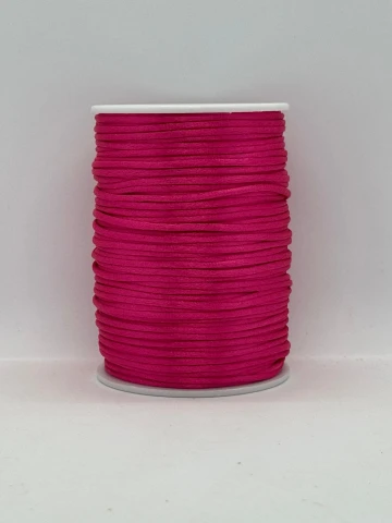 Атласная корсетная тесьма 2.3 мм (100 ярдов/91,44 м.), 25 светлый малиновый