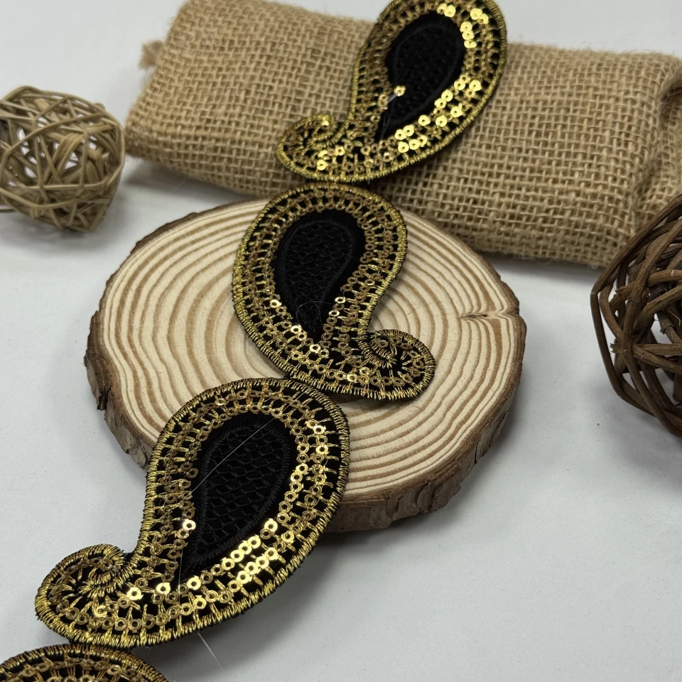 Тасьма клейова люрекс 7072 (4.8 м), чорний