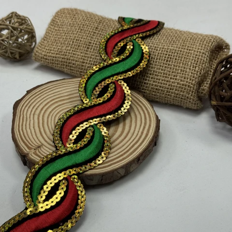 Тасьма клейова люрекс  8199 (4.8 м), зелений