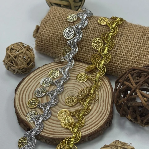 Тасьма люрекс 13-6511 (20 ярдів/18,28 м), золото