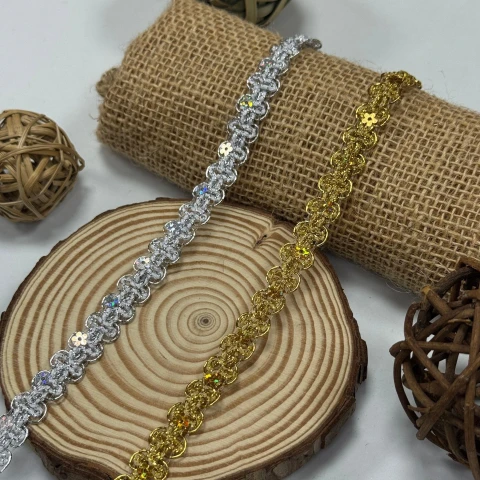 Тасьма люрекс 13-2258 (20 ярдів/18,28 м.), золото