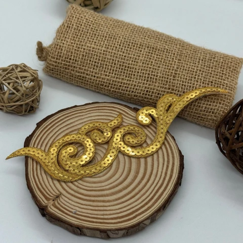 Аплікація клейова люрекс 8553 (20 шт.), золото