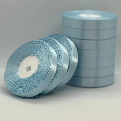 Стрічка атласна 1.2 см (10*36 ярдів), 145 світлий небесний