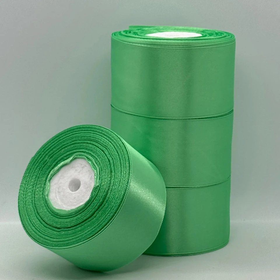 Стрічка атласна 5 см (4*36 ярдів), 138 зелене море