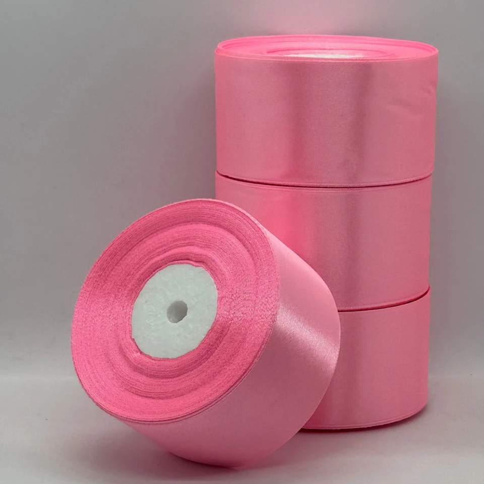 Стрічка атласна 5 см (4*36 ярдів), 147 китайський рожевий