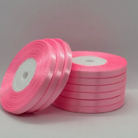 Стрічка атласна 0.6 см (10*36 ярдів), 147 китайський рожевий