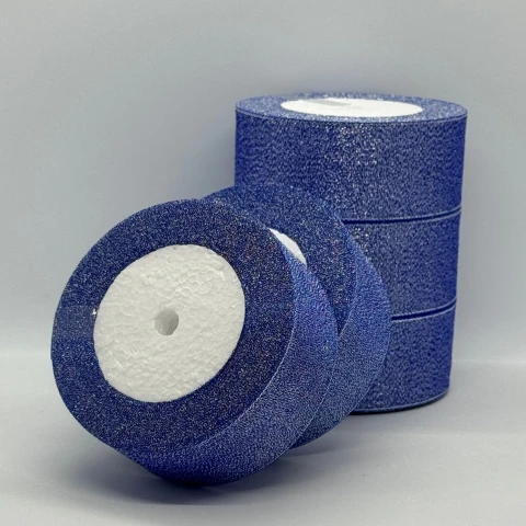 Тасьма парчева 4 см (5*25 ярдів/ 22,75 м.), 121 електрик + срібло