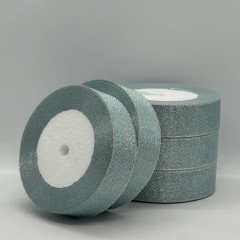 Тасьма парчева 2,5 см (5*25 ярдів/22,75 м.), 68 світлий блакитний