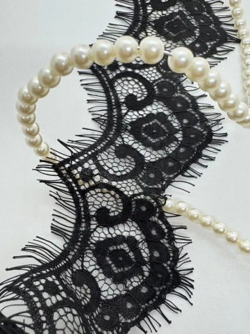 Мереживо французьке J73075 11 см. (10*3 м.), чорний