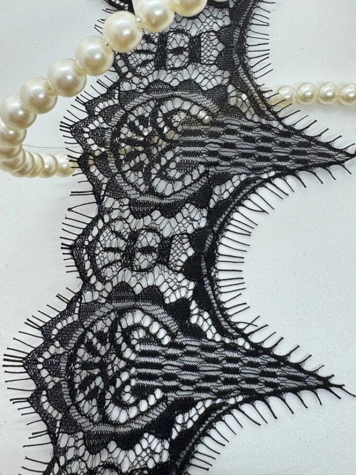 Мереживо французьке J73092 11 см. (10*3 м.), чорний