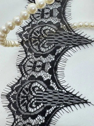 Мереживо французьке J73092 11 см. (10*3 м.), чорний