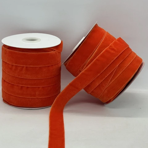 Стрічка оксамит 2 см (25 ярдів/22,75 м.), 22 помаранчевий