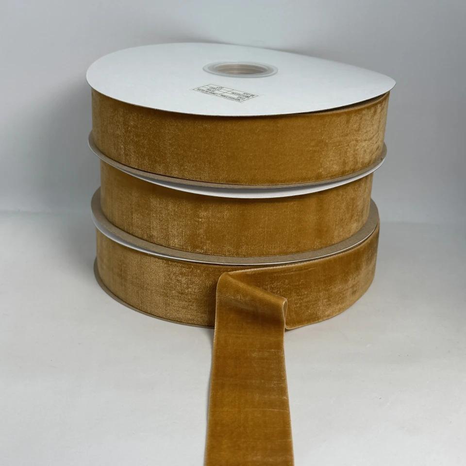 Стрічка оксамит 3.8 см (25 ярдів/22,75 м.), 85 бурбон
