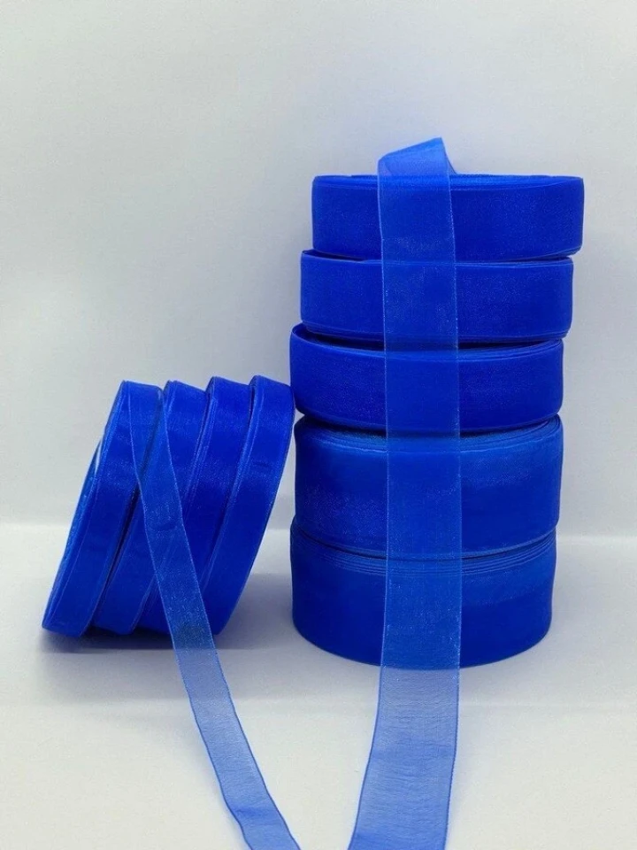 Стрічка органза 2,5 см (5*50 ярдів/45 м.), 1040 електрик