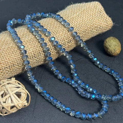 Хрусталь на нитці 8 мм (10*63 шт.), М099 світло небесний