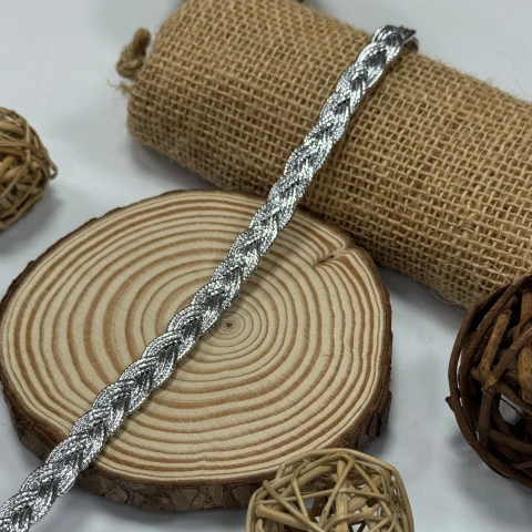 Тасьма люрекс 8415 (20 ярдів/18,28 м.), срібло