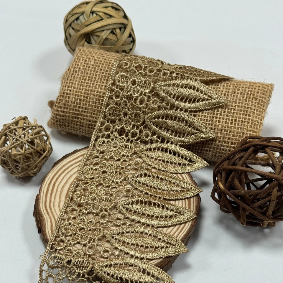 Кружево полиэстер 9090 8,5 см.(15 ярдов/13.5 м.), коричневый