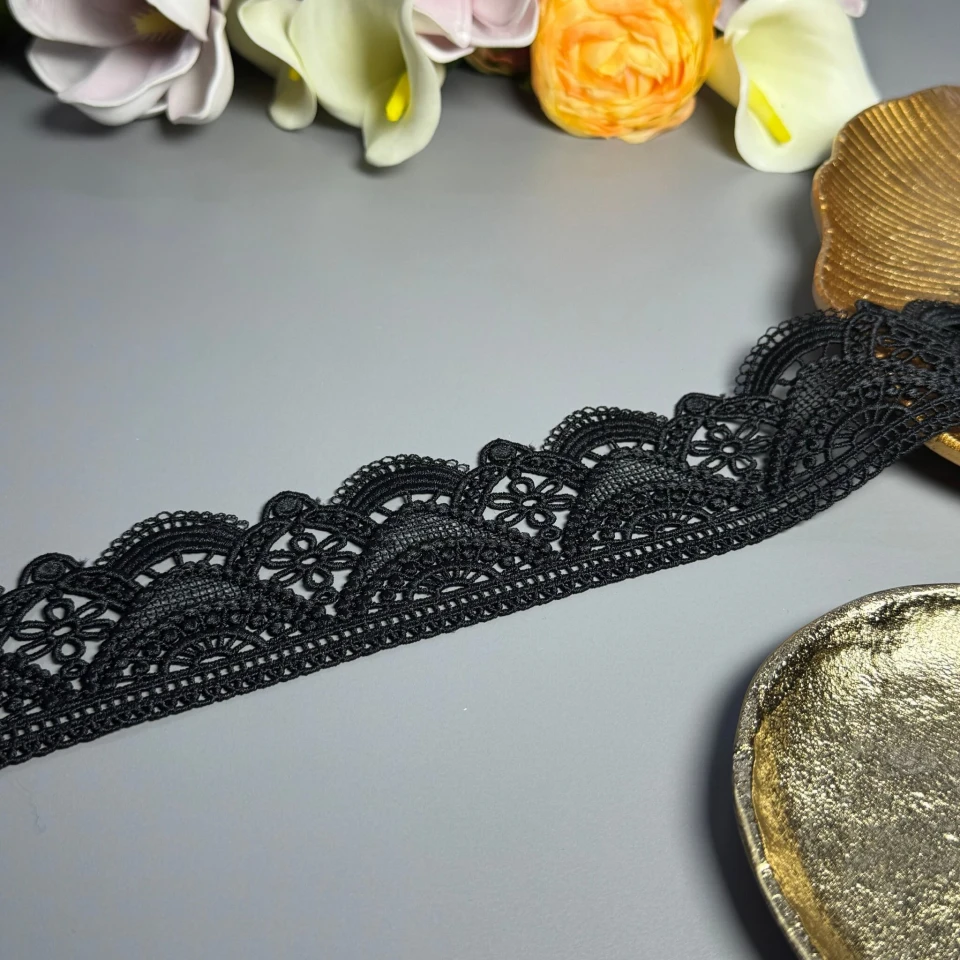Кружево полиэстер ВВ203205 6 см.(15 ярдов/13.5 м.), черный