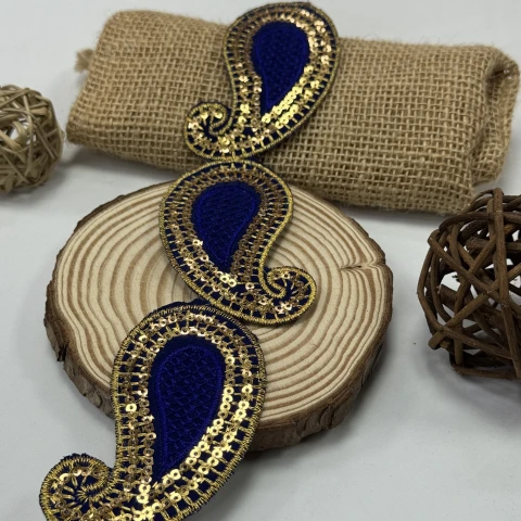 Тасьма клейова люрекс 7072 (4.8 м), темний синій