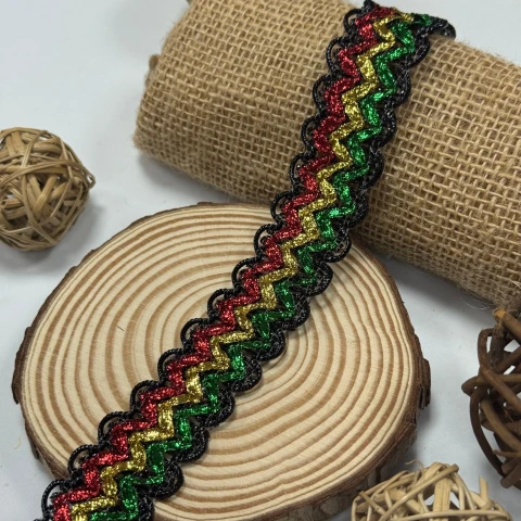 Тасьма люрекс 13-5426 (20 ярдів/18,28 м.), чорний+колір