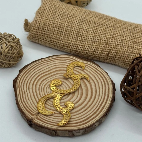 Аплікація клейова люрекс 8679 (20 шт.), золото