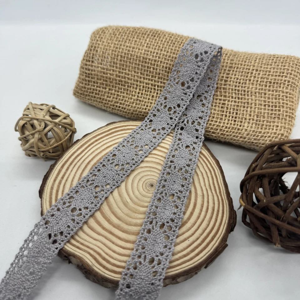 Мереживо макраме 8320 2 см.(200 ярдів/182,8 м.), темно сірий