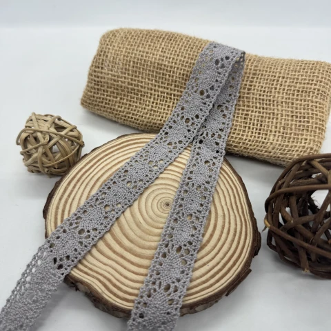 Мереживо макраме 8320 2 см.(200 ярдів/182,8 м.), темно сірий