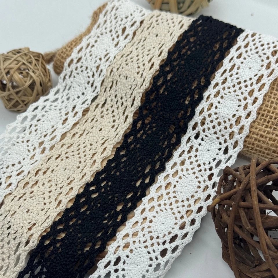 Мереживо макраме 8021 3 см (200 ярдів/182,8 м.), білий